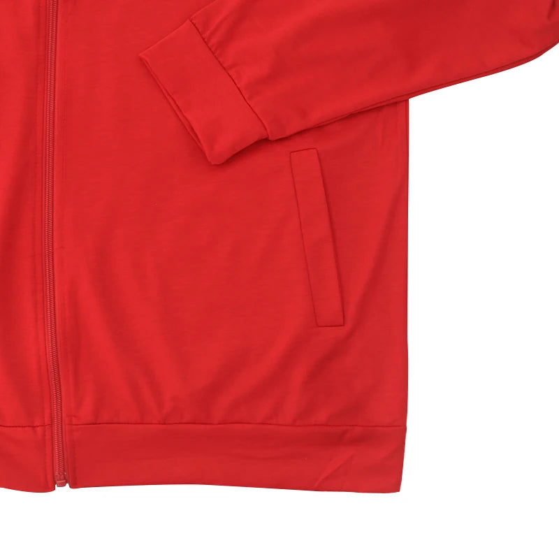 Men's Solid Stand-Collar Zip Jacket and Pants Set