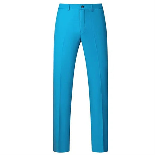 Men's Flat-Front Formal Suit Pants