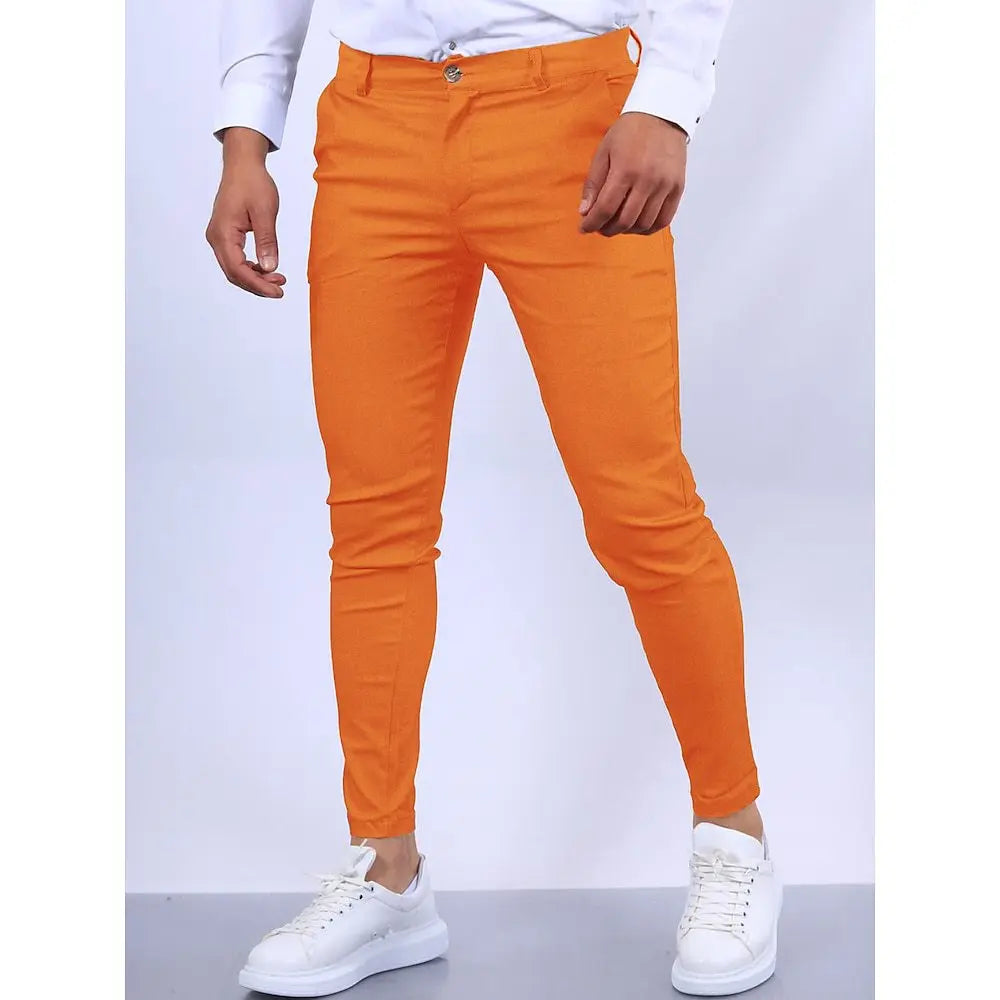 Men's Solid Slim Cargo Pencil Sweatpants