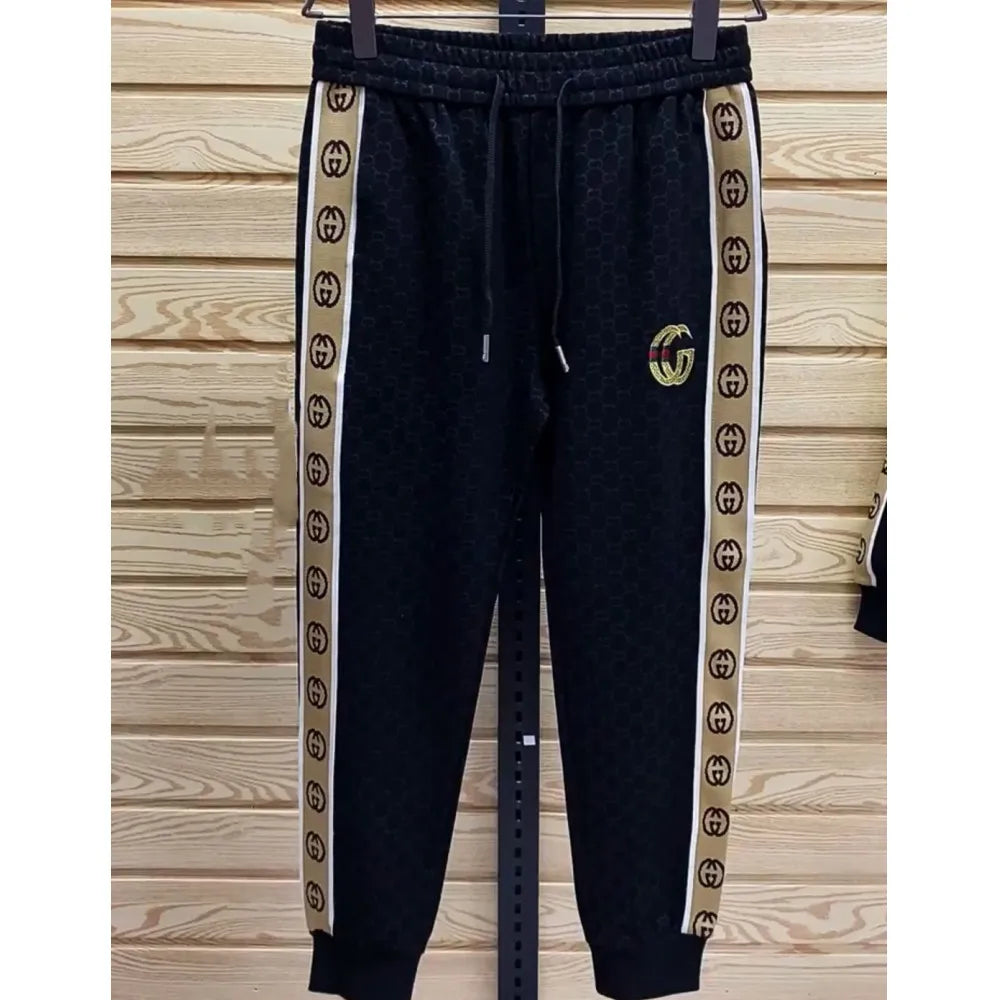 Men's Stand-Collar Cardigan Jacket and Pants Two-Piece Set