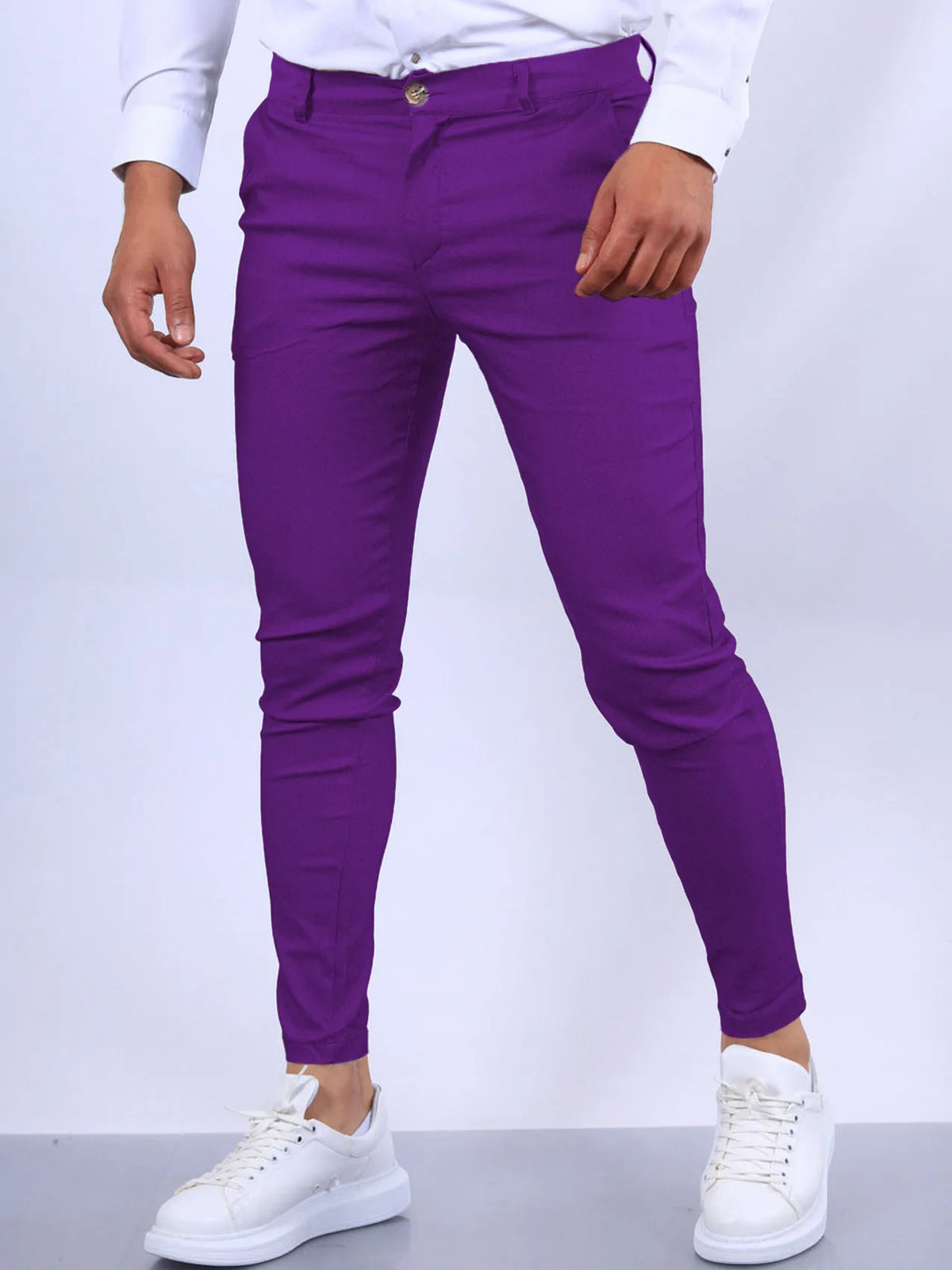 Men's Solid Slim Cargo Pencil Sweatpants