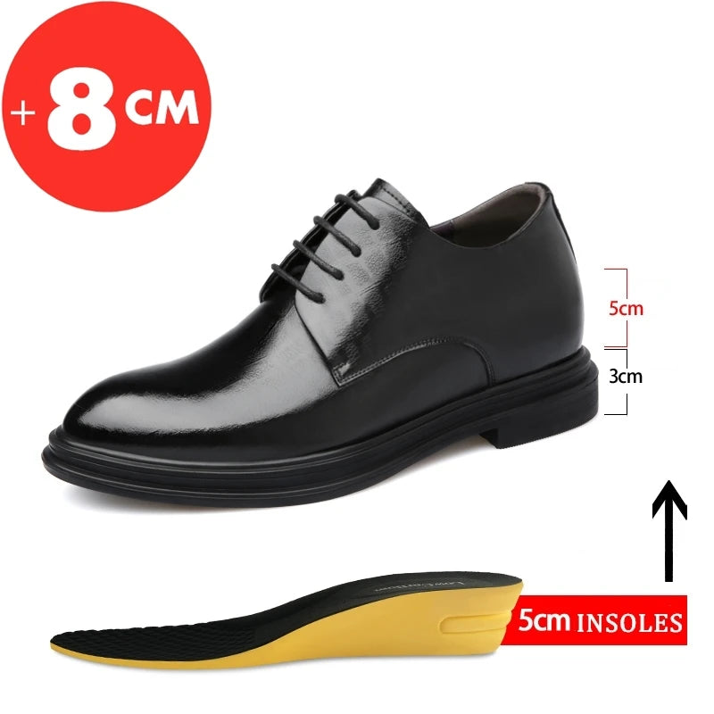 Men's Elevator Oxford Dress Shoes 3/6/8 cm Height