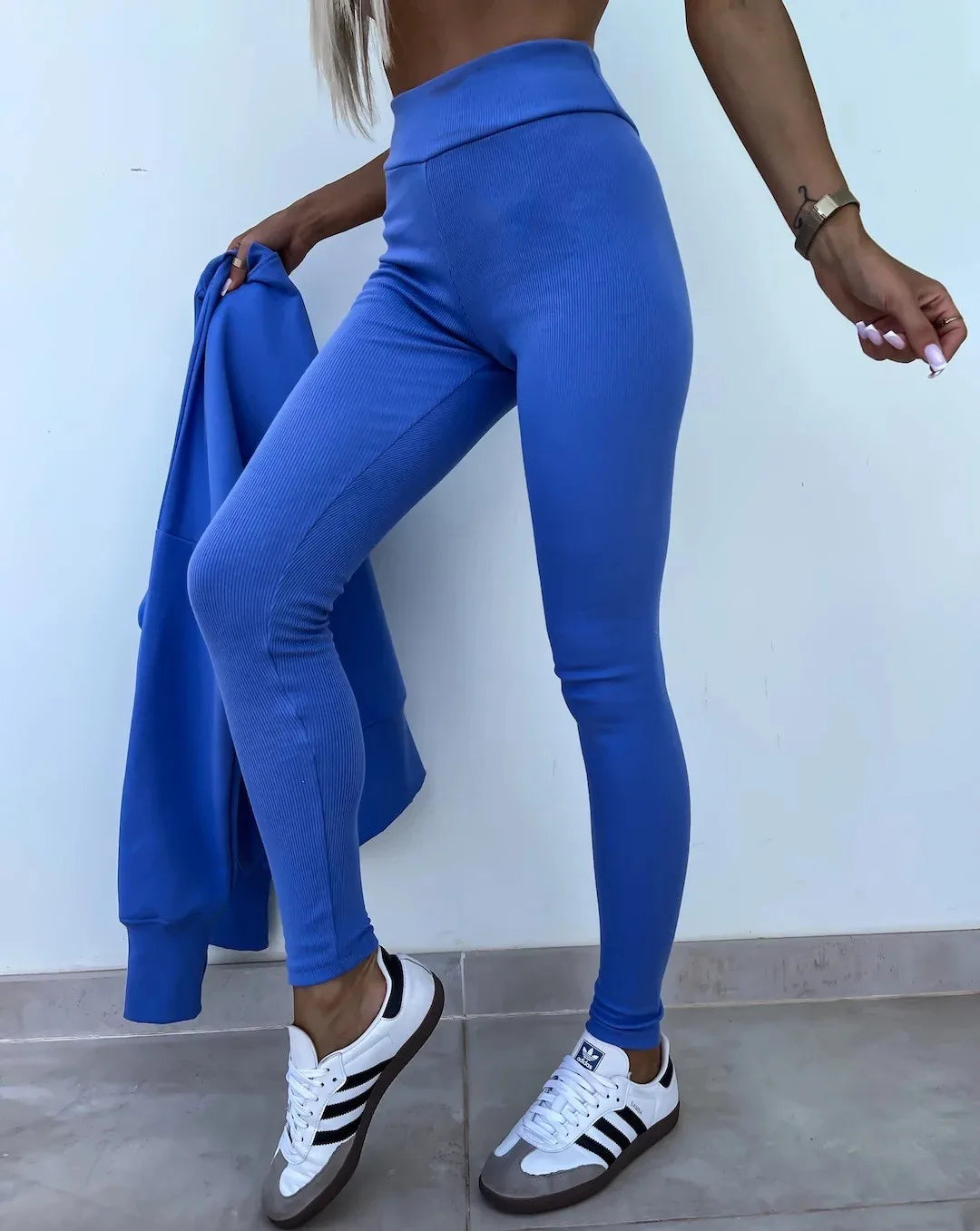 Women's Loose Shirt and Tight Pants Two-Piece Set