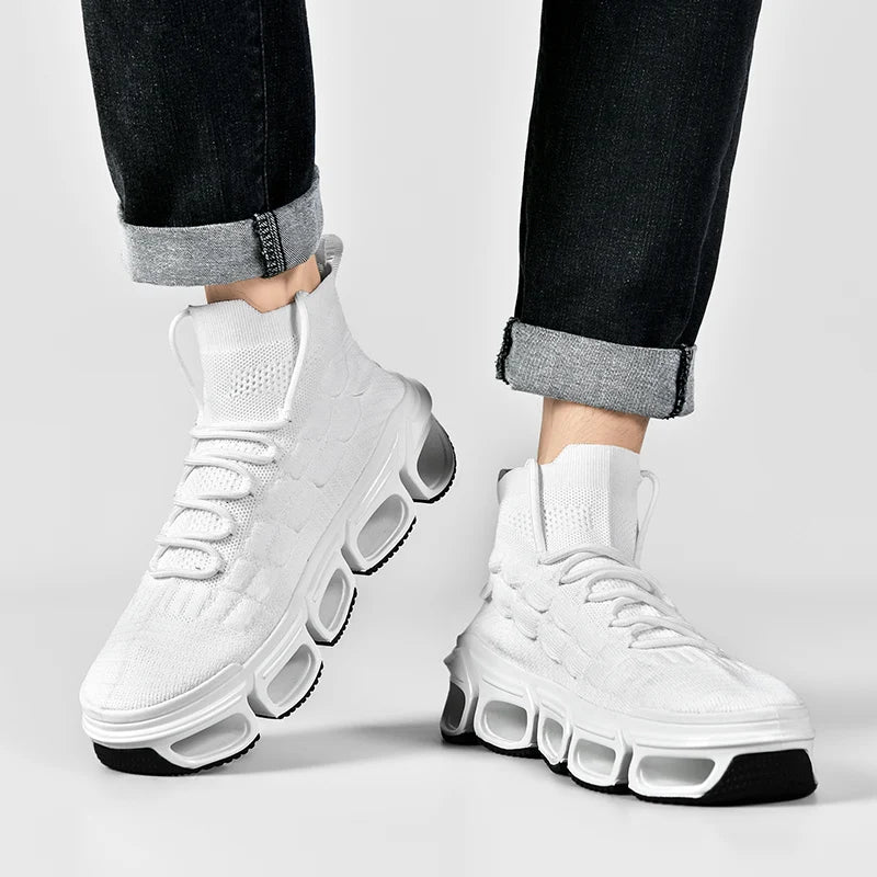 Men's Breathable Mesh Casual Race Trainer Sneakers