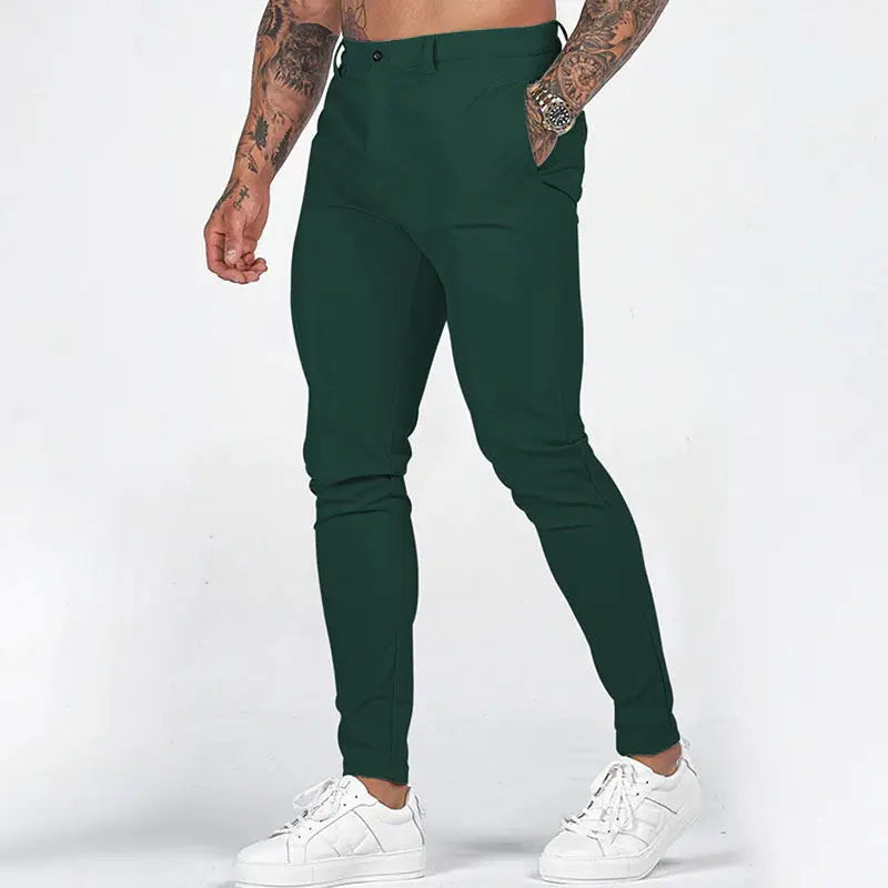 Men's Solid Slim Cargo Pencil Sweatpants