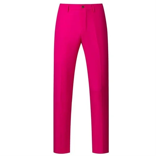 Men's Flat-Front Formal Suit Pants
