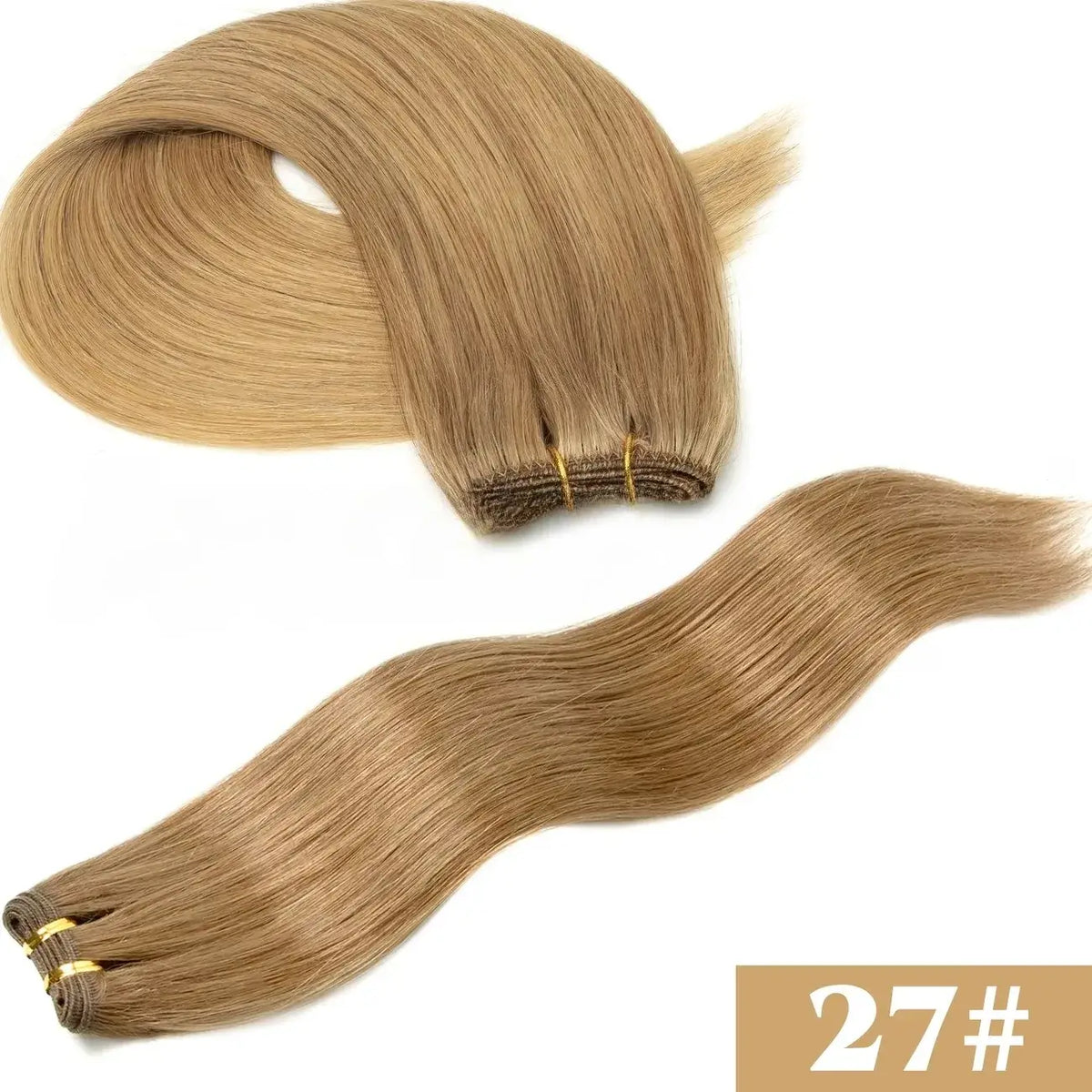 Women's human hair weft bundles color 27