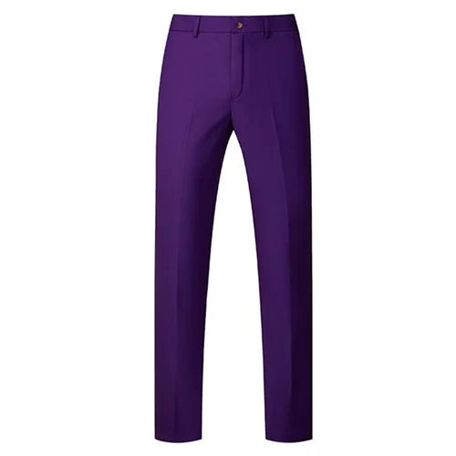 Men's Flat-Front Formal Suit Pants