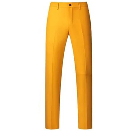 Men's Flat-Front Formal Suit Pants
