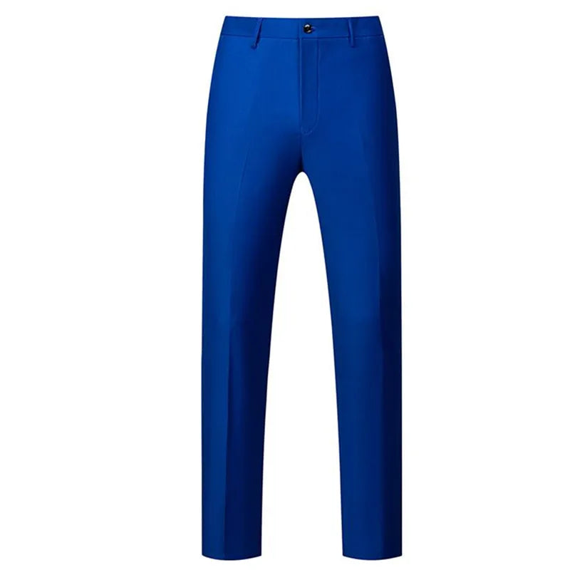 Men's Flat-Front Formal Suit Pants