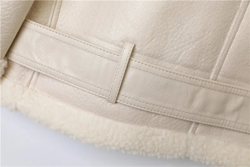 Women's Extra-Thick Faux Fur Lamb Rider Jacket