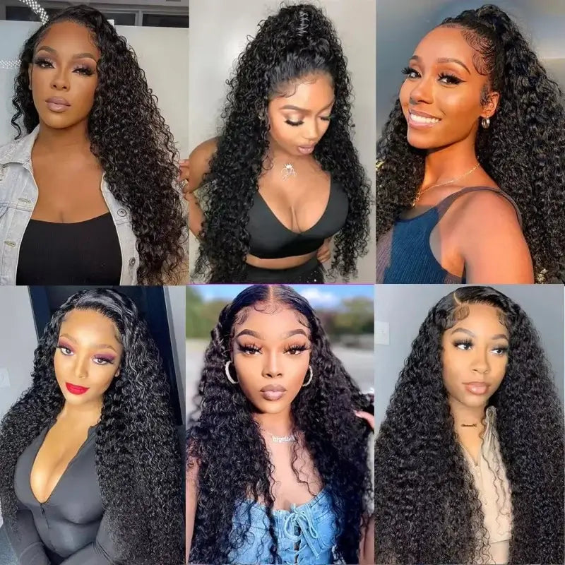 Jerry Curly Bundles Natural Black Kinky Curly Human Hair Bundles Bouncy 12 To 42 Inch 2 3 4 Pcs Raw Remy Hair Extensions in various styles.