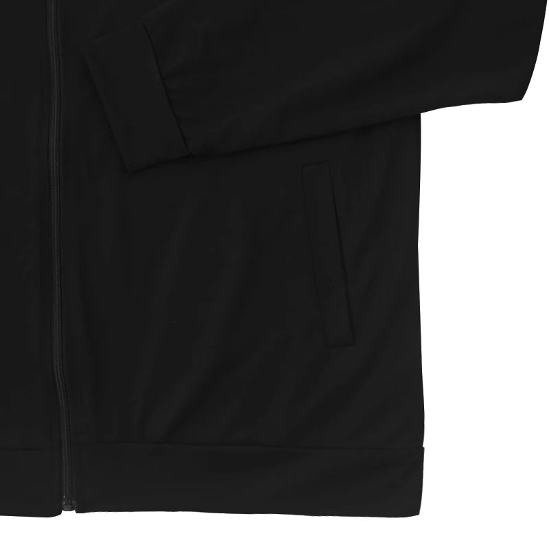 Men's Solid Stand-Collar Zip Jacket and Pants Set