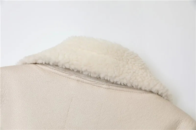 Women's Extra-Thick Faux Fur Lamb Rider Jacket