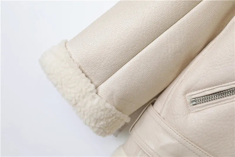 Women's Extra-Thick Faux Fur Lamb Rider Jacket