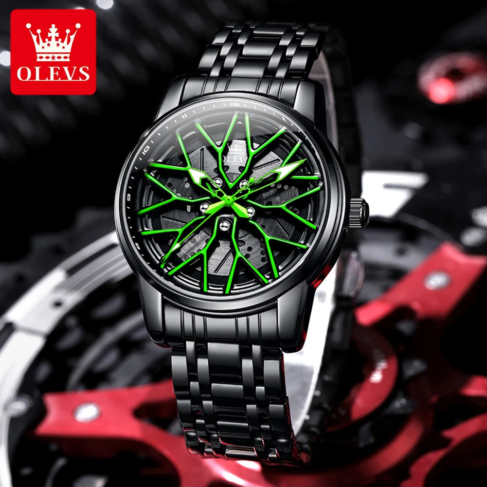 Men's Flywheel Quartz Splash-Resistant Sport Watch