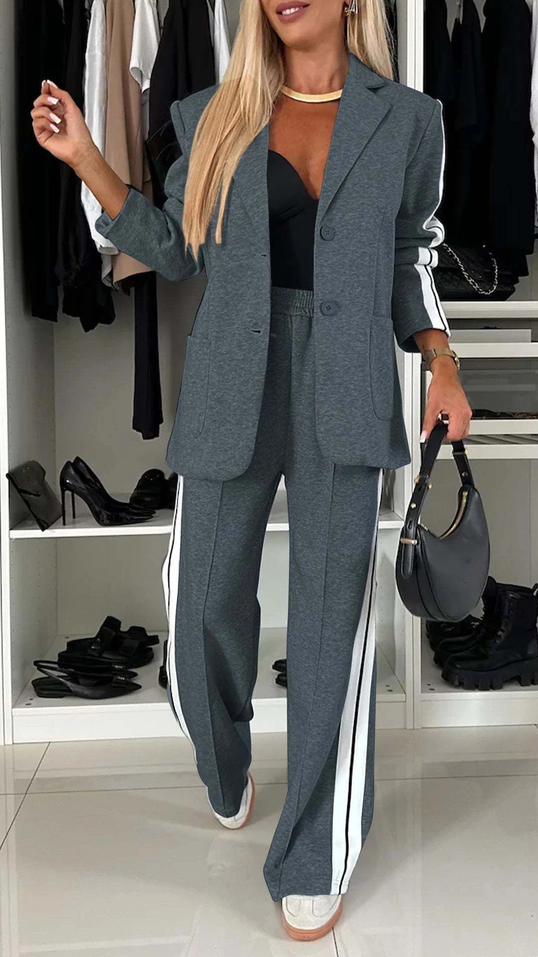 Women's 2-Piece Office Blazer and Pants Set