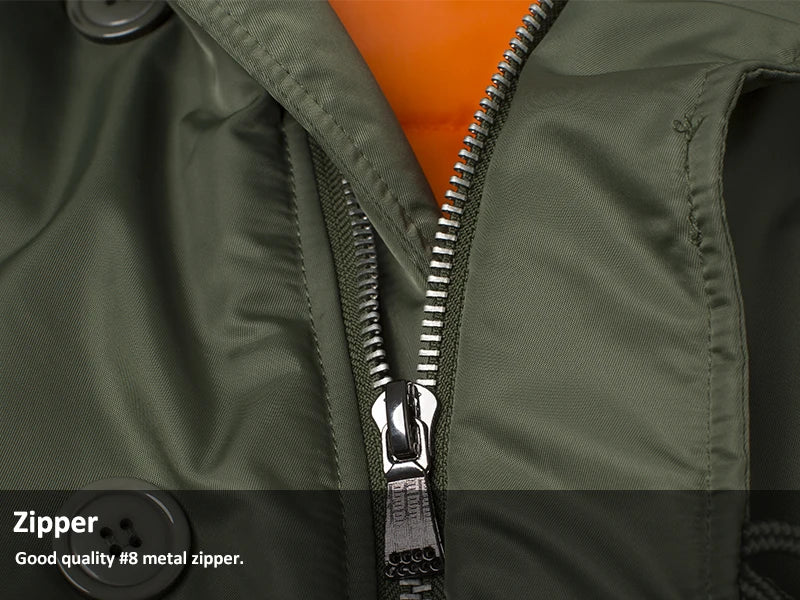 Men's Winter N3B USAF Waterproof Fur-Hood Parka, Tactical Bomber