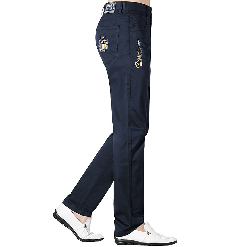 Men's Loose Straight Cotton Stretch Casual Pants