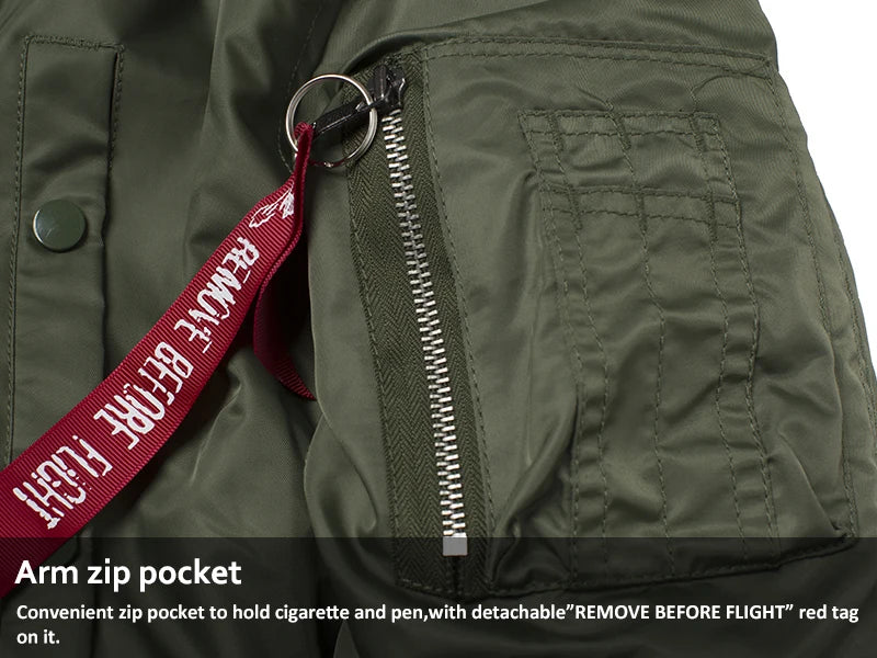 Men's Winter N3B USAF Waterproof Fur-Hood Parka, Tactical Bomber
