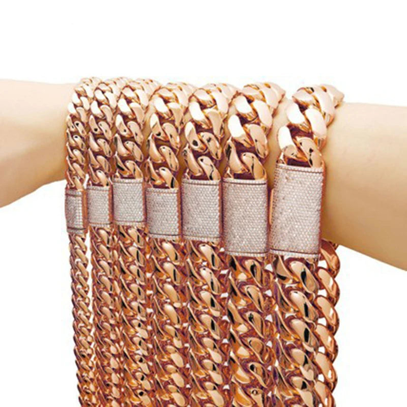 Stainless Steel Cuban Miami Link Chain Necklace