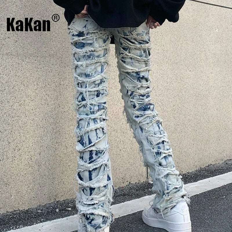 Men's Heavyweight Street Burnout Straight Jeans