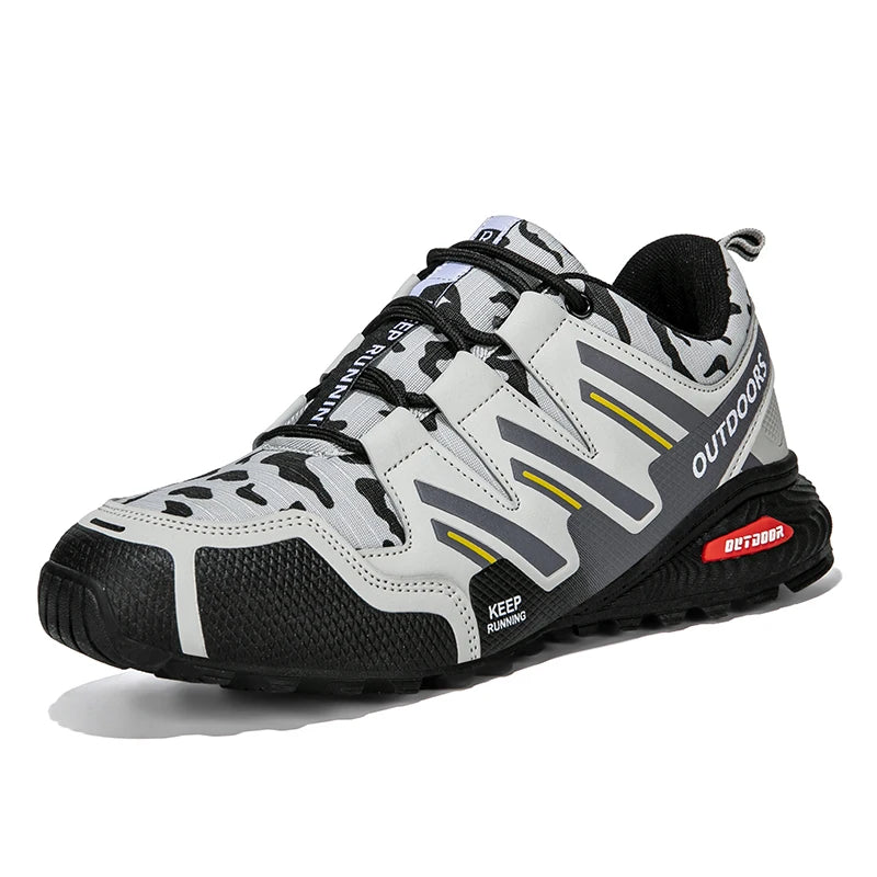 Men's Splash-Resistant Leather Outdoor Hiking Training Boots