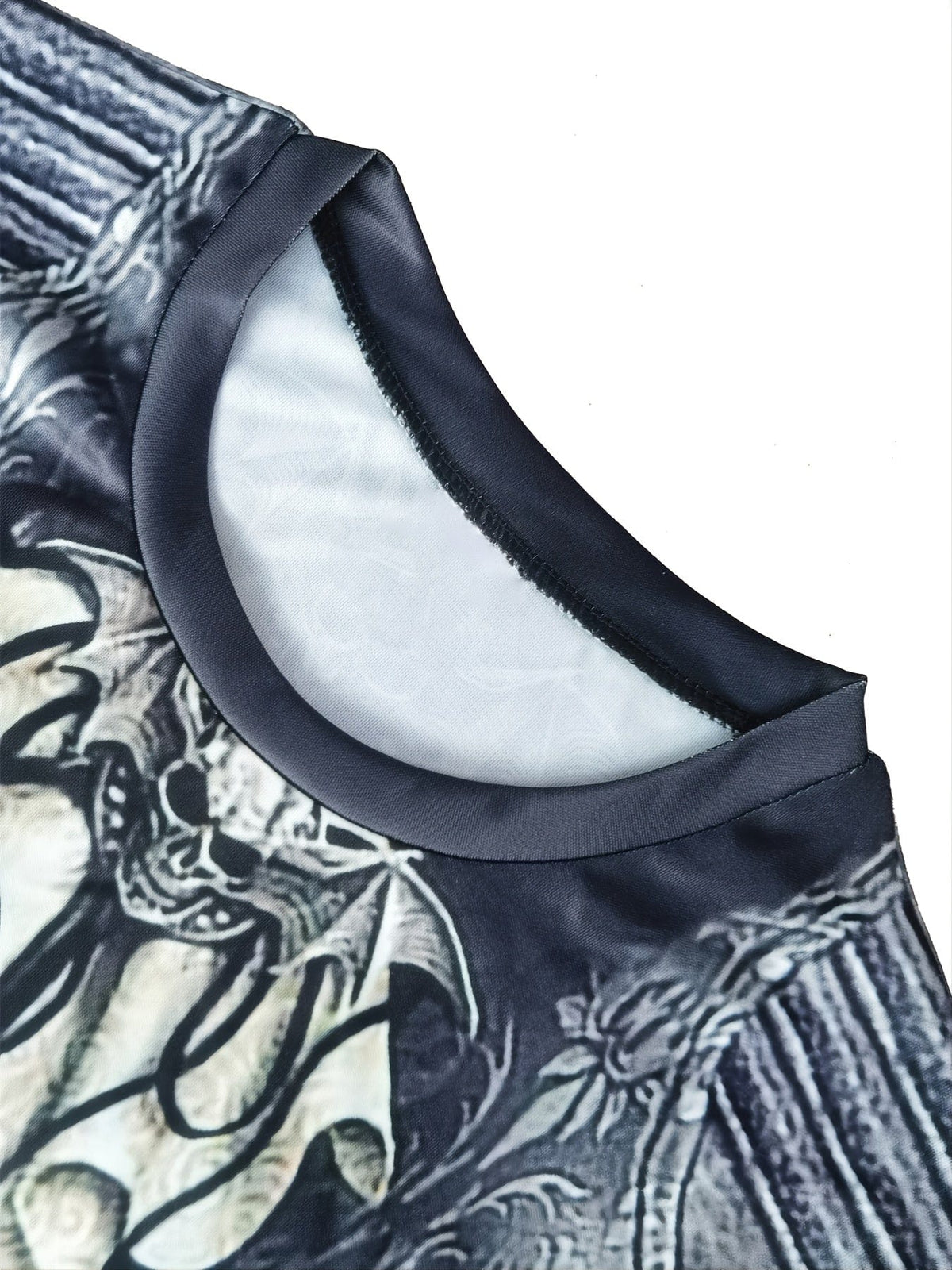 Men's Casual Loose Prints Polyester T-Shirt