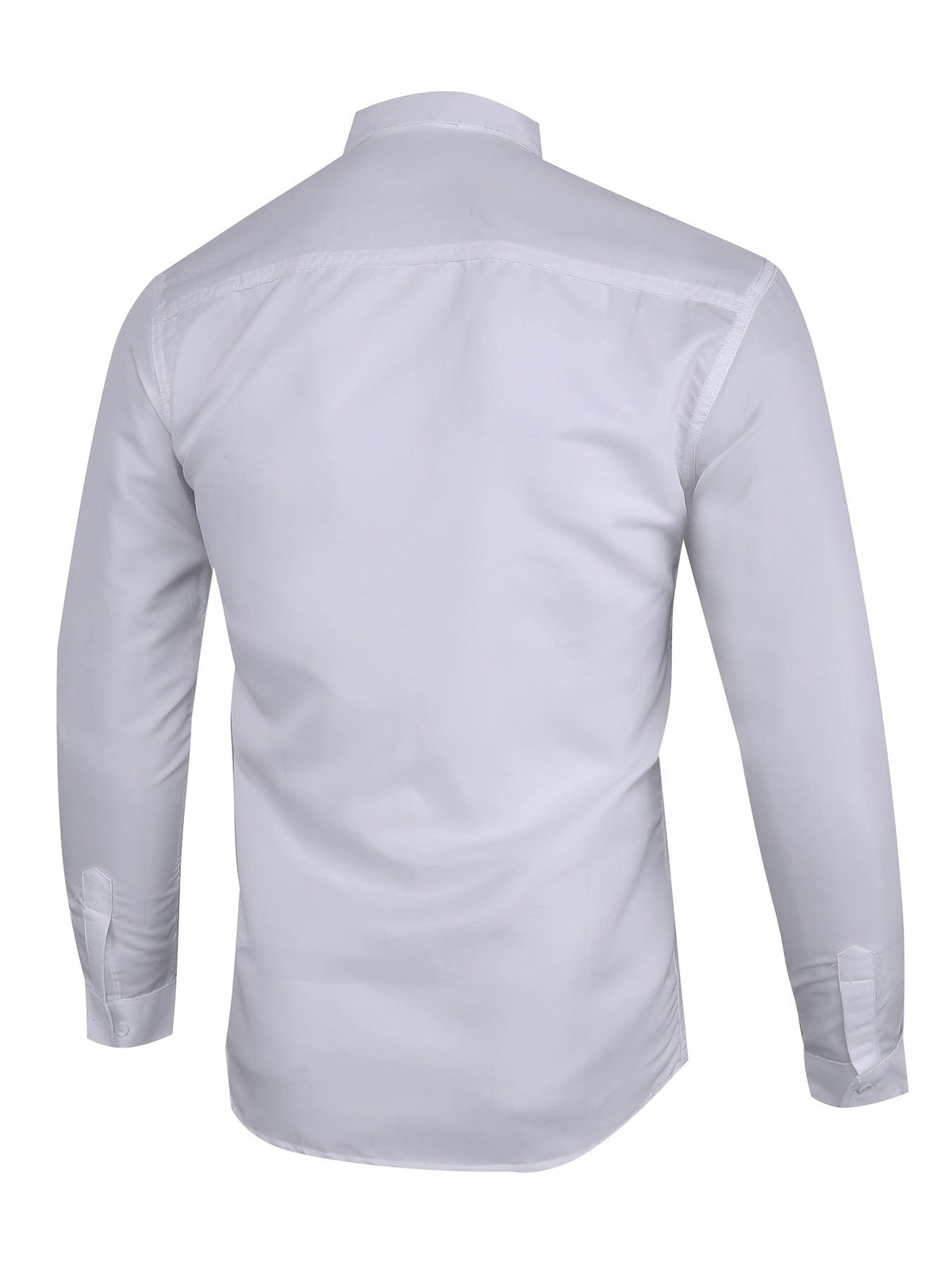 Men's Solid Long-Sleeve Business Button-Up Shirt, Slim Fit