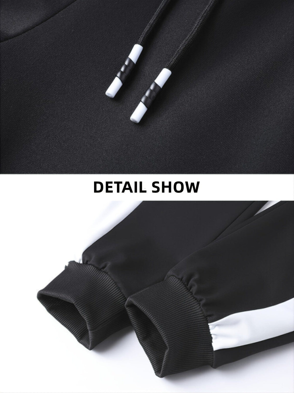 Men's Zip-Up Hooded Jacket & Trousers Set