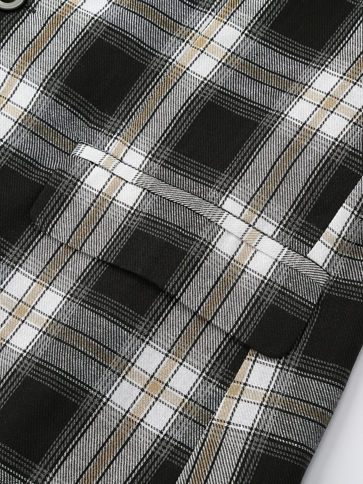 Men's Classic Slim Fit One-Button Plaid Sports Blazer