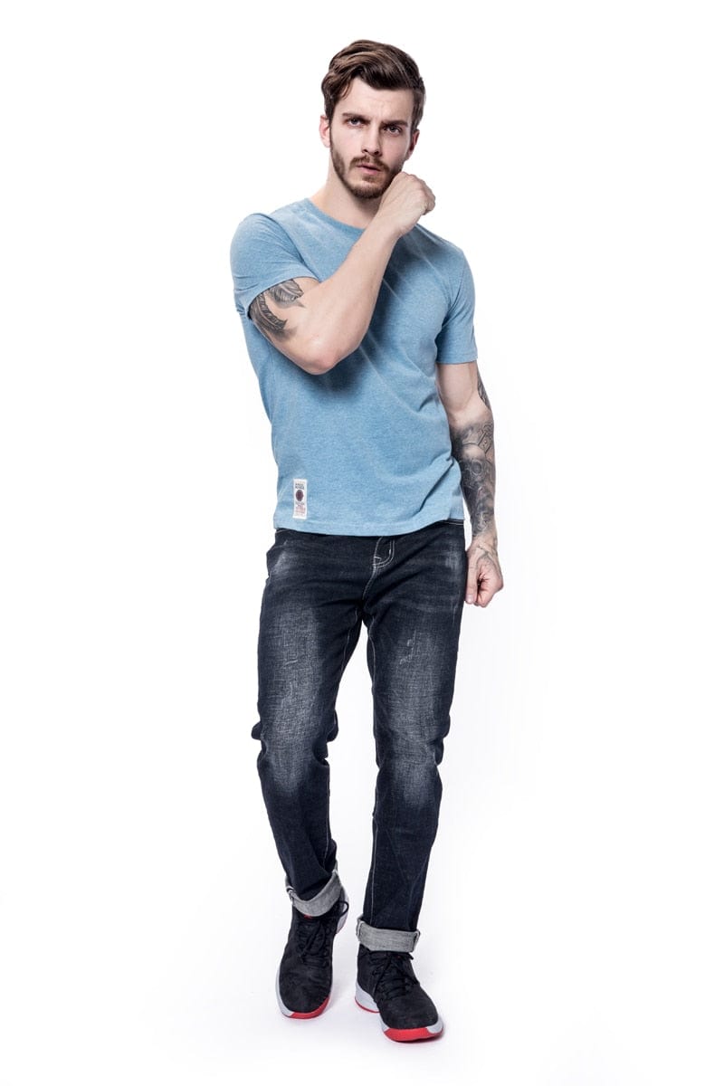 Men's Cotton Solid Color O-Neck Casual Classic Basic T-Shirt