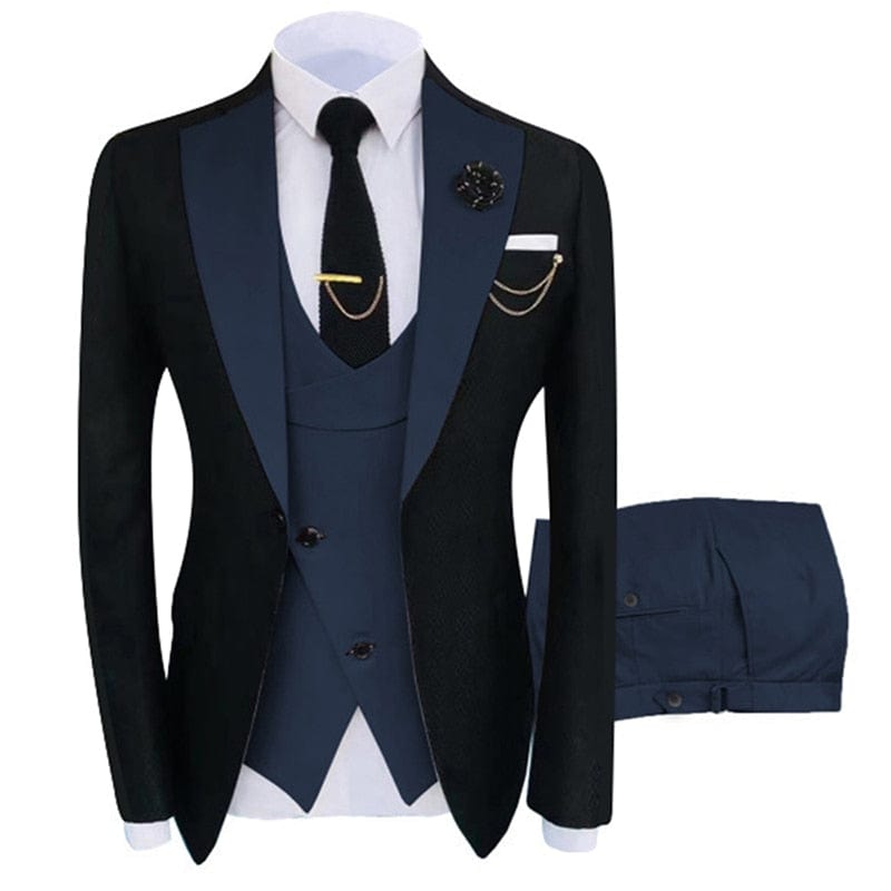 Men's Regular Fit Three-Piece Tuxedo Suit Set