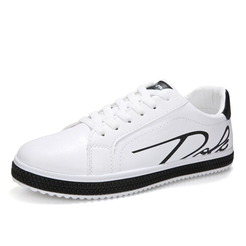 Men's Breathable White Board Sneakers Casual Student Flats