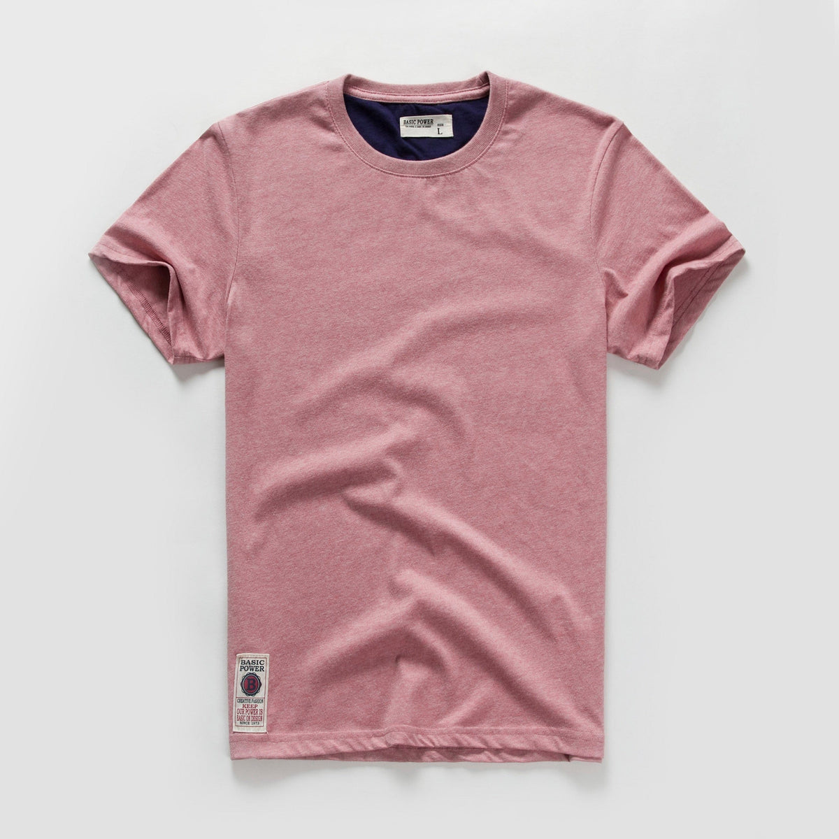 Men's Cotton Solid Color O-Neck Casual Classic Basic T-Shirt