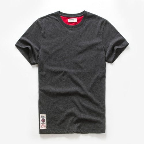 Men's Cotton Solid Color O-Neck Casual Classic Basic T-Shirt