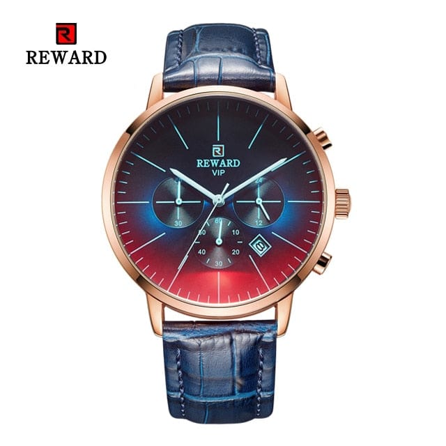 Men's Stainless Steel Chronograph Business Watch