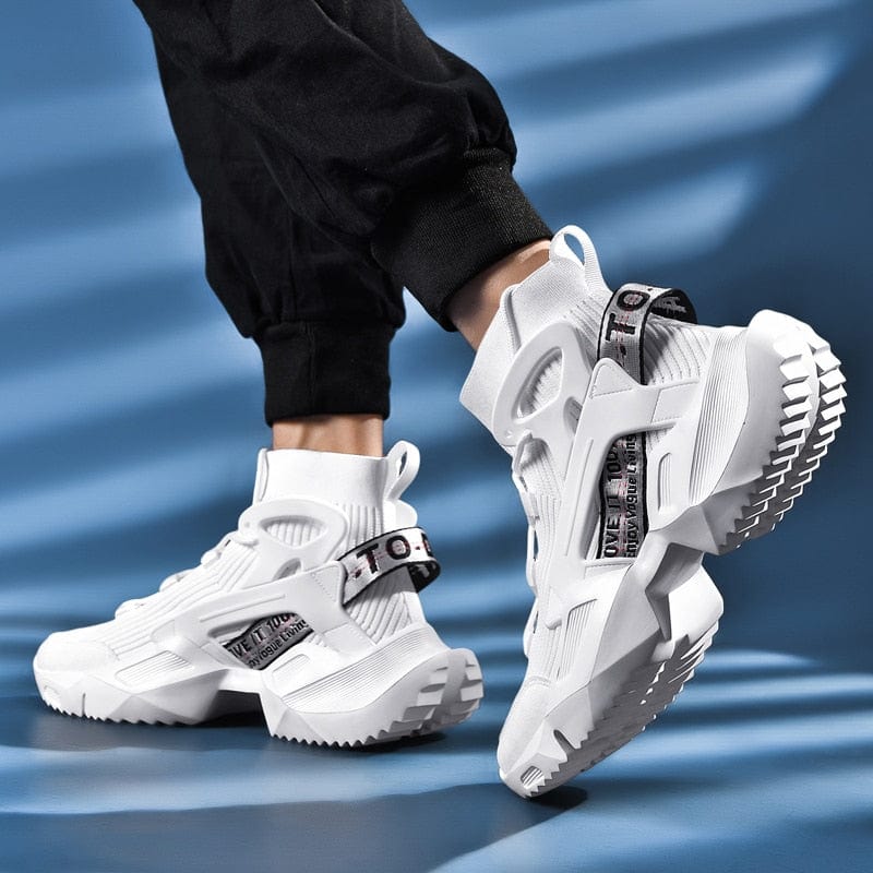 Men's High Top Breathable Knit Sock Running Sneakers
