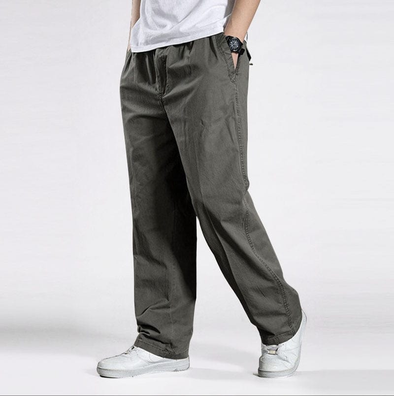 Men's Cotton Loose Multi-Pocket Cargo Pants Joggers