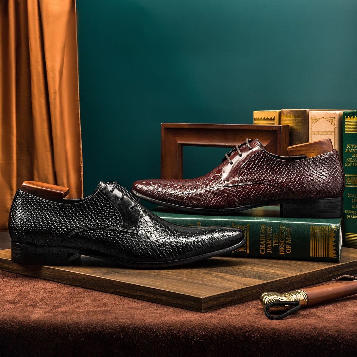Men's Handmade Two-Tone Formal Derby Dress Shoes