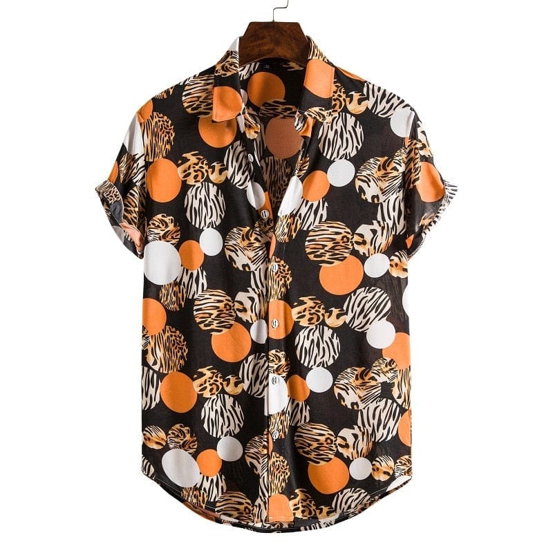 Men's Short Sleeve Hawaiian Social Shirt Classic Elegant Style