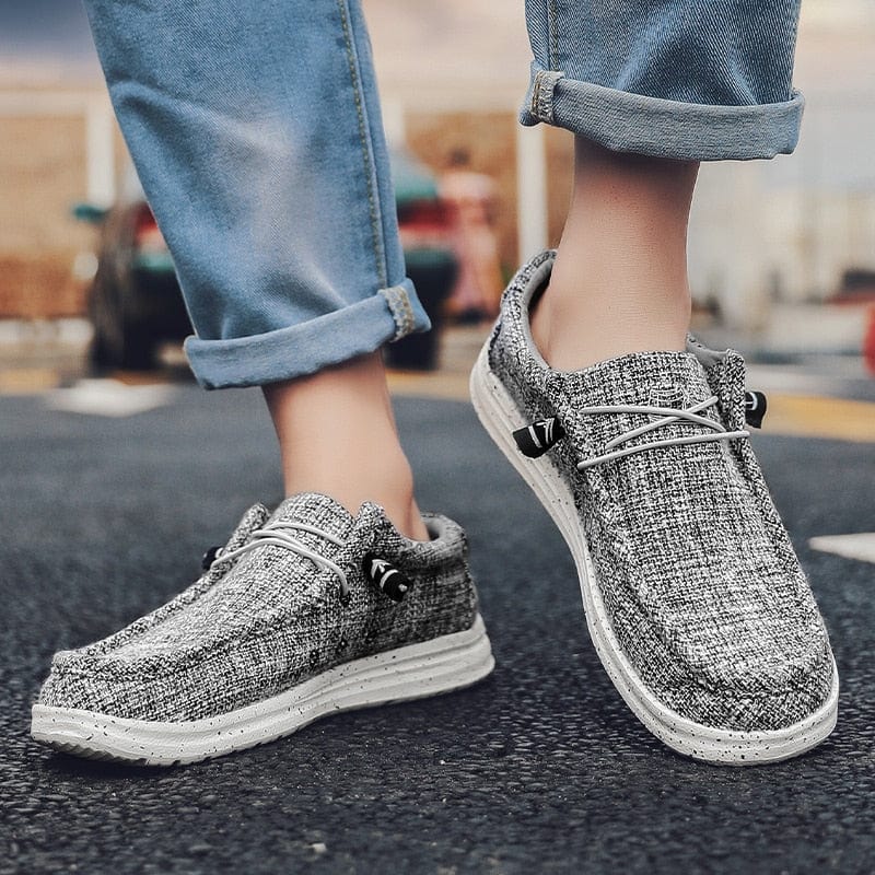 Men's Large Size Breathable Denim Canvas Casual Sneakers