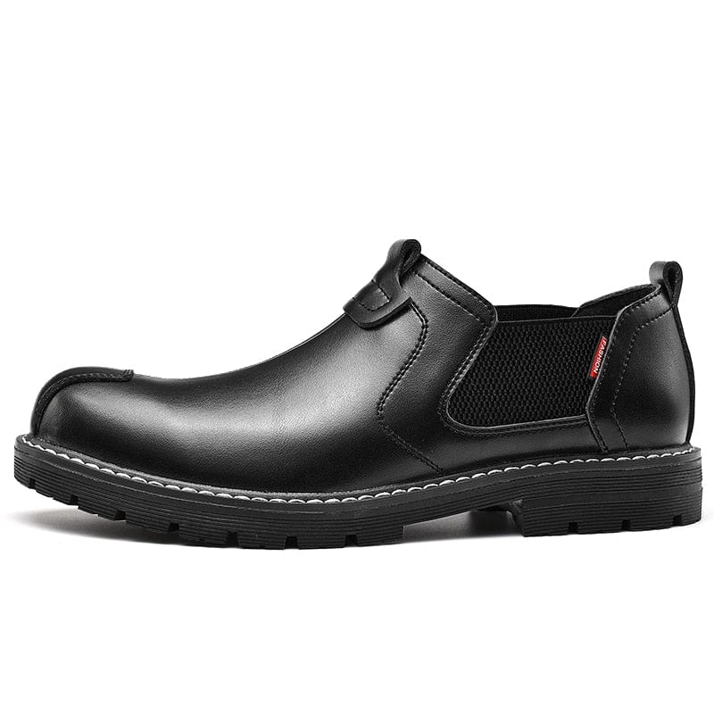 Men's Slip-On Split Leather Chelsea Ankle Boots