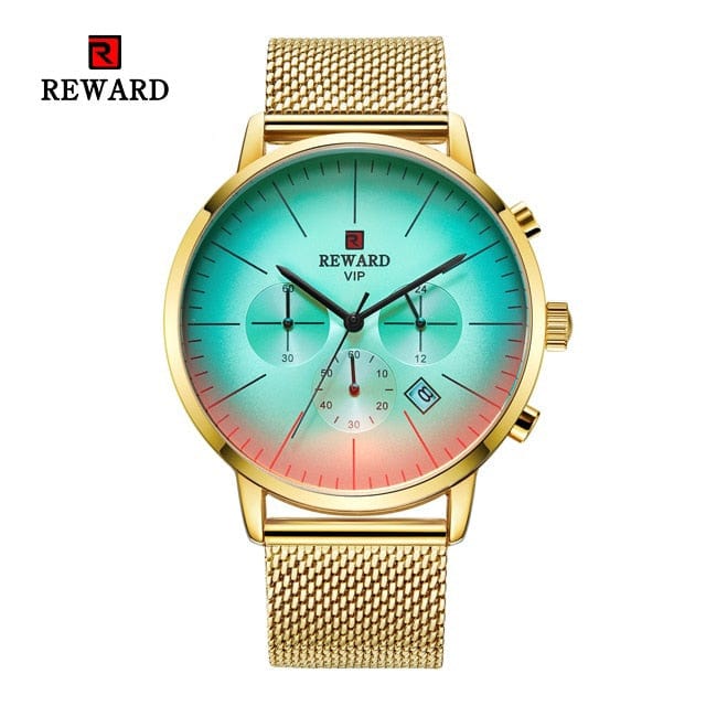 Men's Stainless Steel Chronograph Business Watch