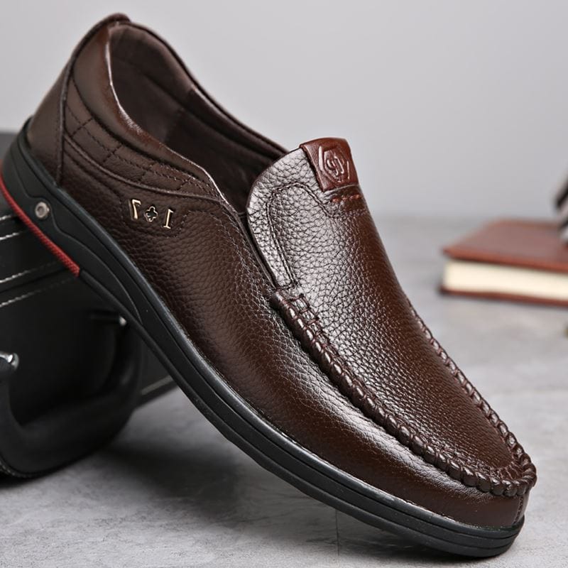 Men's Genuine Leather Slip-On Loafers