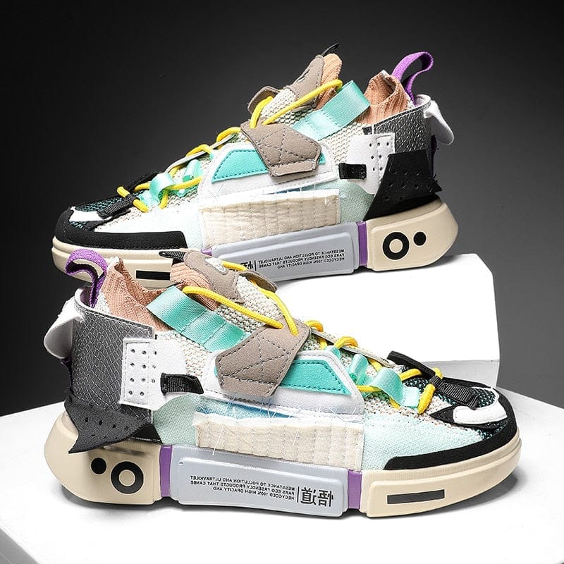 Men's Breathable Casual Race Trainer Sneakers