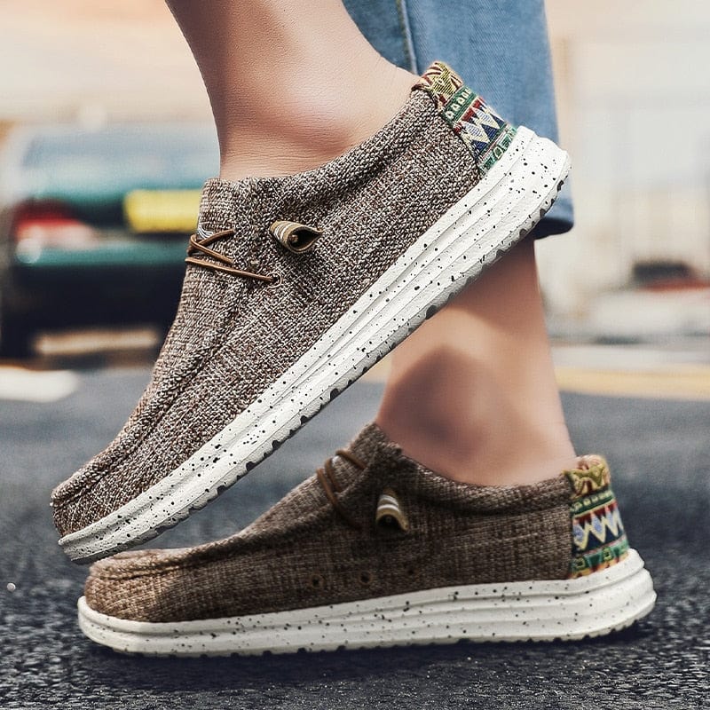 Men's Large Size Breathable Denim Canvas Casual Sneakers