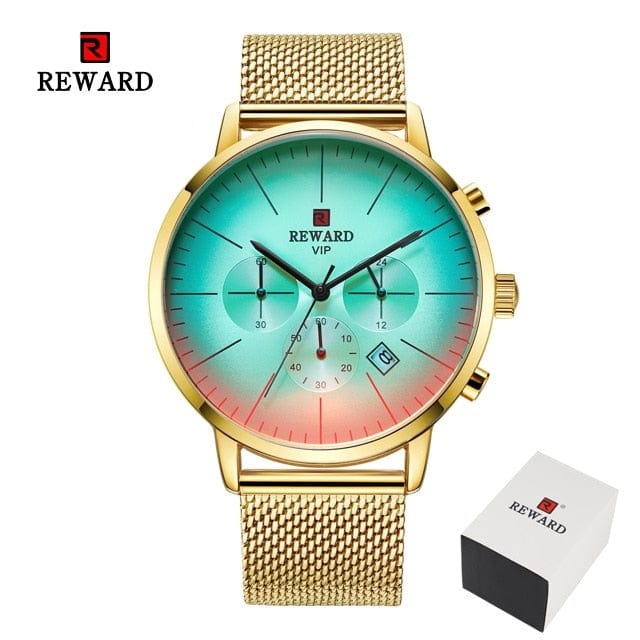Men's Stainless Steel Chronograph Business Watch