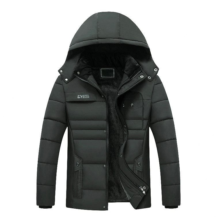 Men's Thick Hooded Waterproof Winter Parka Overcoat