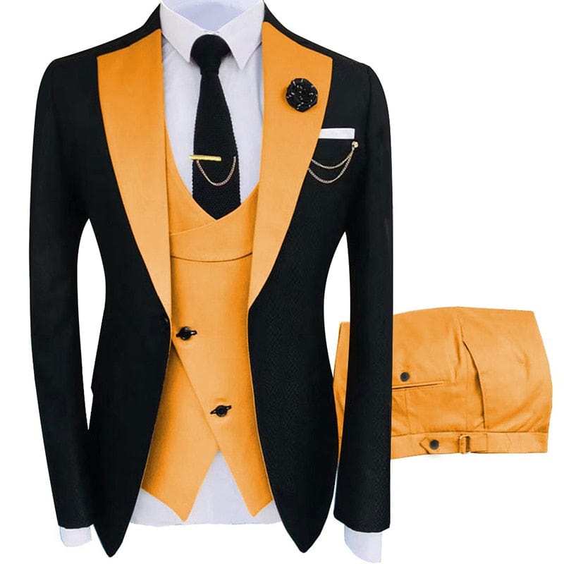 Men's Regular Fit Three-Piece Tuxedo Suit Set